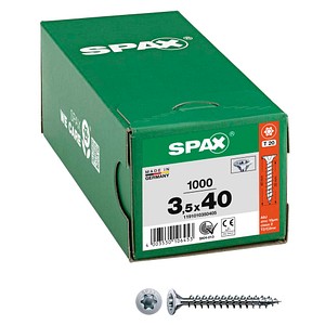 SPAX® Universalschrauben T20 Senkkopf WIROX 1191010350405 3,5 mm x 40 mm, 1.000 St.