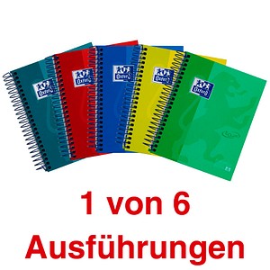 OXFORD Collegeblock European Book kariert DIN A6 farbiger Rand, 1 Block