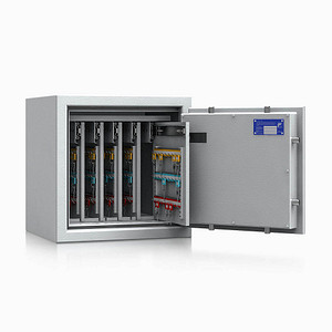 ISS safe4key Schlüsseltresor lichtgrau mit 280 Haken, Elektronikschloss, 50,0 x 42,0 x 50,0 cm, 1 St.