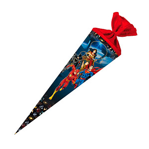 Nestler Tradition in Emotion Schultüte Justice League 70,0 cm blau/rot