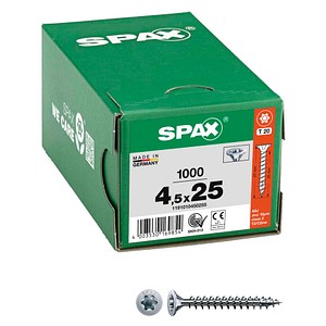 SPAX® Universalschrauben T20 Senkkopf WIROX 1191010450255 4,5 mm x 25 mm, 1.000 St.