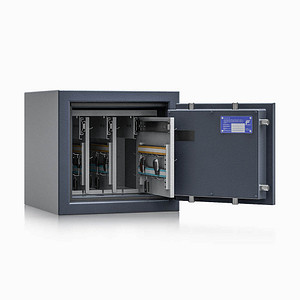 ISS safe4key Schlüsseltresor grau mit 72 Haken, Elektronikschloss, 42,0 x 42,0 x 40,0 cm, 1 St.