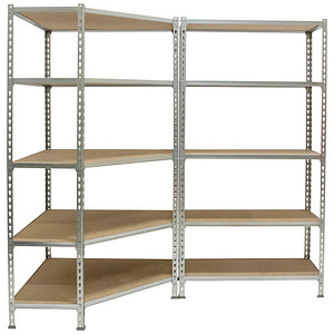 Simonrack Schwerlast-Weitspannregal MADERCLICK CORNER 5 8425437135293 silber 180,0 x 30,0 x 180,0 cm