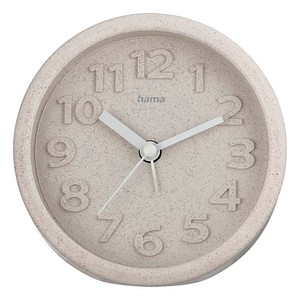 hama Wecker Fuerteventura beige 20 % Weizenstroh, Ø 11,7 cm