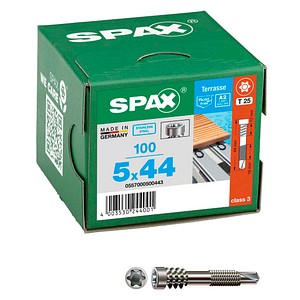 SPAX® Terrassenschrauben T25 Zylinderkopf A2 0557000500443 5 mm x 44 mm, 100 St.