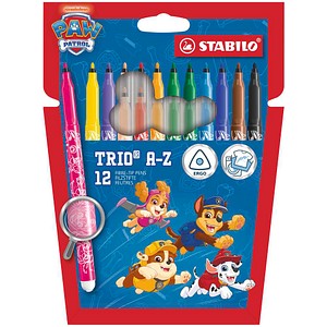 STABILO Trio A-Z PAW Patrol Filzstifte farbsortiert, 12 St.