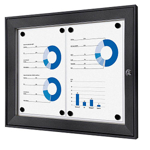 Showdown® Displays Schaukasten grau 2x DIN A4 52,1 x 2,3 x 38,8 cm, 1 St.