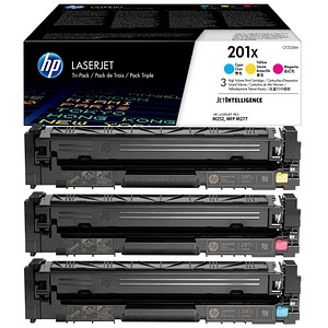 3 HP 201X (CF253XM) cyan, magenta, gelb Tonerkartuschen 3 HP 201X (CF253XM) cyan, magenta, gelb Tonerkartuschen