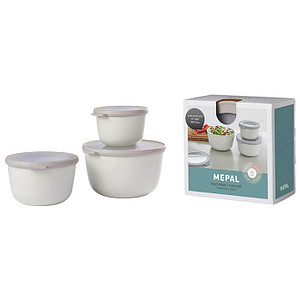 MEPAL Frischhaltedosen-Set Cirqula weiß 0,5/1,0/2,0 l, 1 Set
