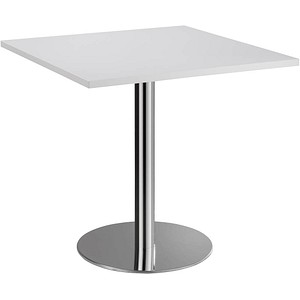 HAMMERBACHER Bistrotisch quadratisch Spanplatte lichtgrau 80,0 x 80,0 x 74,5 cm, 1 St.