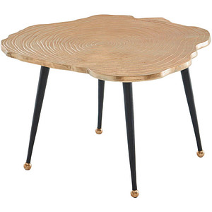 WOHNLING Couchtisch freiform Aluminium gold 64,0 x 64,0 x 37,0 cm, 1 St.