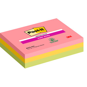 AKTION: Post-it® Super Sticky Meeting Notes Haftnotizen extrastark farbsortiert 3 Blöcke