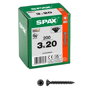SPAX® Universalschrauben T10 Senkkopf BLAX 1191040300203 3 mm x 20 mm, 200 St.