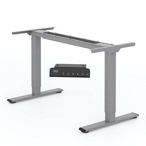 FlexiSpot E1 Pro elektrisch höhenverstellbares Schreibtischgestell grau ohne Tischplatte, T-Fuß-Gestell grau 111,6 - 148,6 x 68,0 cm