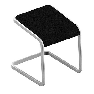 Quadrifoglio Büro-Sitzhocker C-STOOL OCSTOB01/36SK schwarz, 1 St.