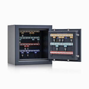 ISS safe4key Schlüsseltresor grau mit 64 Haken, Elektronikschloss, 40,0 x 27,0 x 40,0 cm, 1 St.