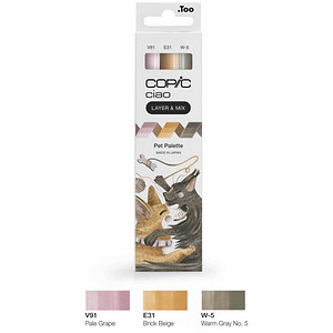 COPIC® Ciao Pet Palette Layoutmarker-Set farbsortiert 1,0 + 6,0 mm, 3 St.