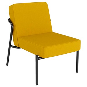 medso powered by PAPERFLOW Sessel MEDSO S gelb schwarz Kunststoff 58,0 x 74,3 x 38,0 cm, 1 St.
