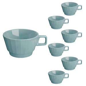 BAUSCHER Kaffeetassen EDGE grün 0,26 l, 6 St.