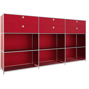 viasit Sideboard System4, 83915 rubinrot 227,9 x 40,4 x 118,2 cm, 1 St.