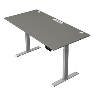 Kerkmann Move 1 plus elektrisch höhenverstellbarer Schreibtisch grafit rechteckig, T-Fuß-Gestell grau 160,0 x 80,0 cm