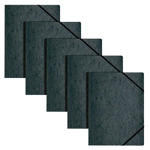 herlitz Eckspanner easy orga DIN A4 schwarz, 5 St.