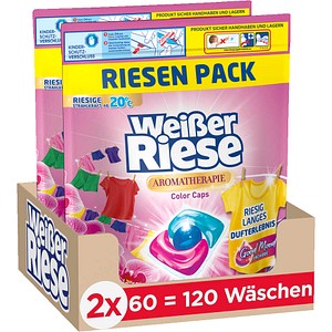 Weißer Riese AROMATHERAPIE Color Good Mood ORCHIDEE Waschmittel Caps, 2x 60 St.