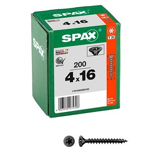 SPAX® Universalschrauben T20 Senkkopf BLAX 1191040400163 4 mm x 16 mm, 200 St.