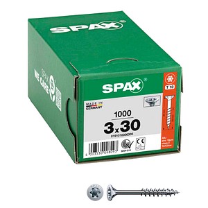 SPAX® Universalschrauben T10 Senkkopf WIROX 0191010300305 3 mm x 30 mm, 1.000 St.
