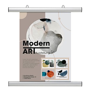 FRANKEN Klemmleisten 120,5 cm silber Wandmontage, 2 St.