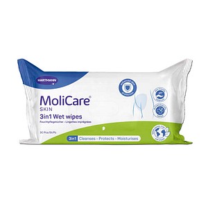 HARTMANN Feuchttücher MoliCare® Skin 3in1 weiß, 30 Tücher