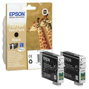 2 EPSON T0711H schwarz Tintenpatronen 2 EPSON T0711H schwarz Tintenpatronen