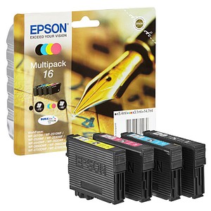 / EPSON gelb 16 | 4er-Set Druckerpatronen, cyan, T1626 Printus schwarz, magenta,