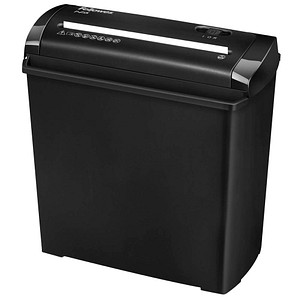 Fellowes Powershred P-25S Aktenvernichter mit Streifenschnitt P-1, 7 mm, bis 5 Blatt, schwarz