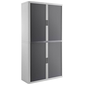 PAPERFLOW easyOffice Rollladenschrank weiß, anthrazit ohne Fachböden 110,0 x 41,5 x 204,0 cm