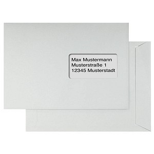 kaenguruh the world of paper Versandtaschen DIN C5 mit Fenster grau 500 St.