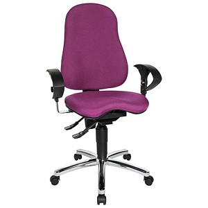 Topstar Bürostuhl Sitness® 10, SI59U G03 Stoff lila, Gestell chrom