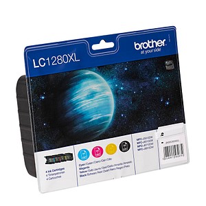 4 brother LC-1280XLBK/C/M/Y schwarz, cyan, magenta, gelb Tintenpatronen 4 brother LC-1280XLBK/C/M/Y schwarz, cyan, magenta, gelb Tintenpatronen