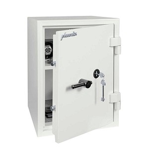 phoenix Tresor FORTRESS Sicherheitsstufe S2 nach EN14450 mit Feuerschutz signalweiß 41,0 x 40,5 x 55,0 cm
