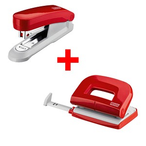 novus Locher und Heftgeräte Set E210/E15 rot