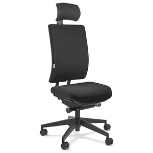 ORIGINAL STEIFENSAND Bürostuhl Volto Plus Comfort, VP 43501S2 250 Stoff schwarz, Gestell schwarz