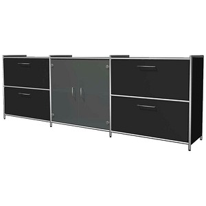 Kerkmann Sideboard Lago, 13732513 anthrazit, Glas 236,0 x 38,0 x 78,0 cm, 1 St.
