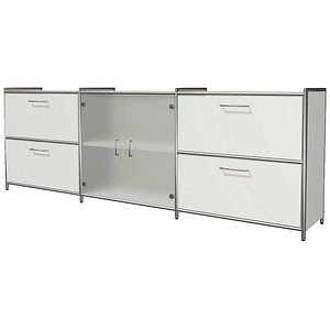 Kerkmann Sideboard Lago, 13732610 weiß,Glas 236,0 x 38,0 x 78,0 cm, 1 St.