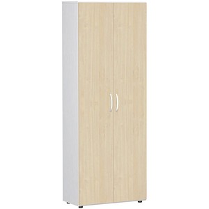 geramöbel Aktenschrank Flex, S-386002-AW weiß, ahorn 5 Fachböden 80,0 x 42,0 x 216,0 cm