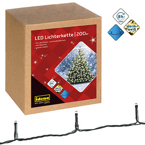 Idena 200er LED Lichterkette grün 29,9 cm, 1 St.
