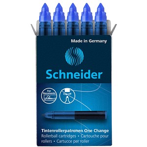 Schneider One Change Tintenrollerminen blau 0,6 mm 5 St.