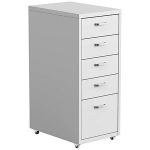 FlexiSpot Rollcontainer weiß 5 Auszüge 28,0 x 41,0 x 69,0 cm