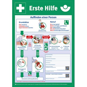 EICHNER Hinweisschild 9225-14012-040 "Erste Hilfe-Anleitung" rechteckig 40,0 x 56,2 cm, 1 St.