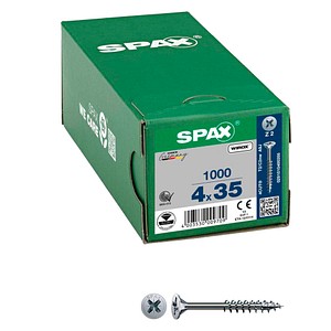 SPAX® Universalschrauben Z2 Senkkopf WIROX 0291010400355 4 mm x 35 mm, 1.000 St.