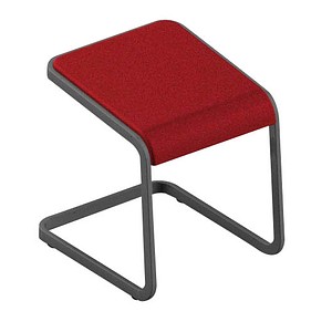 Quadrifoglio Büro-Sitzhocker C-STOOL OCSTOB01/2IZX rot, 1 St.